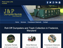 Tablet Screenshot of frederick-dumpsterrental.com